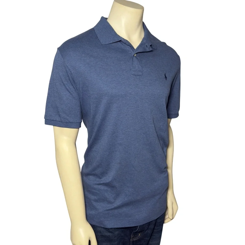 Polo Ralph Lauren Polo Shirt Mens XL Blue Good Pima Soft Touch Short Sleeve